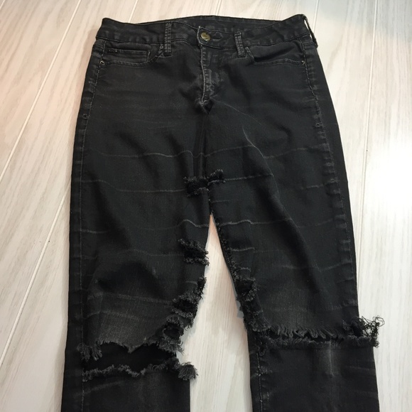 Joe's Jeans heavenly distressed skinny  Black Chelsea Fit made in USA W28 - Picture 2 of 8
